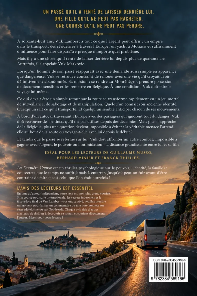 Quatrième de couverture de &laquo;&nbsp;La Dernière Course&nbsp;&raquo;