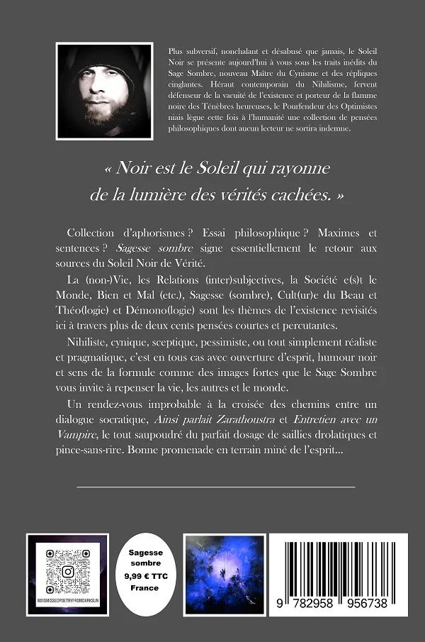 Quatrième de couverture de &laquo;&nbsp;Sagesse sombre&nbsp;&raquo;