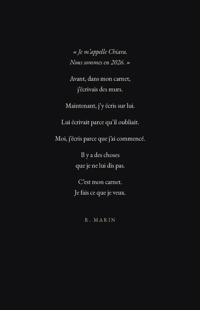 Quatrième de couverture de &laquo;&nbsp;GEMINUS : Le carnet de Chiara&nbsp;&raquo;