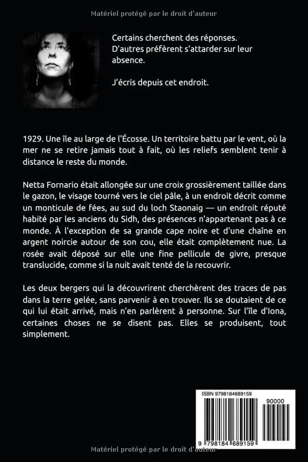 Quatrième de couverture de &laquo;&nbsp;La Mort Mystérieuse de Netta Fornario: L'Appel d'Iona&nbsp;&raquo;