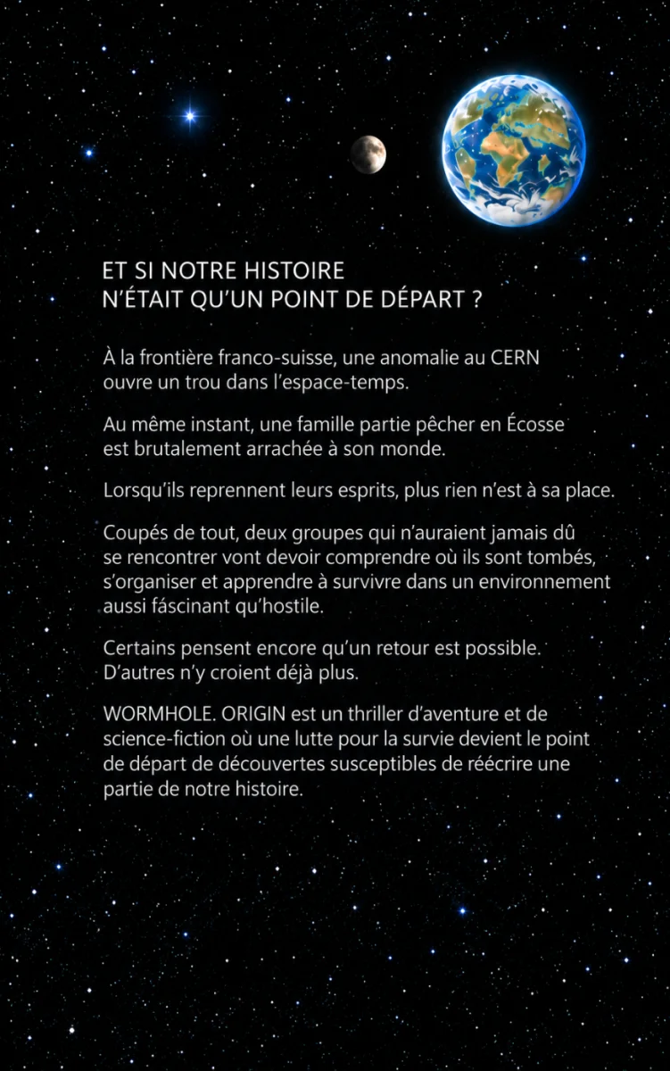 Quatrième de couverture de &laquo;&nbsp;WORMHOLE. ORIGIN&nbsp;&raquo;