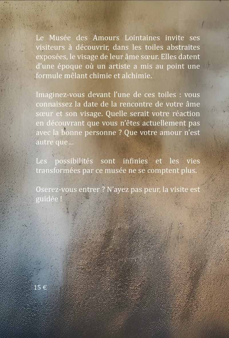 Quatrième de couverture de &laquo;&nbsp;Les Musée des Amours Lointaines&nbsp;&raquo;