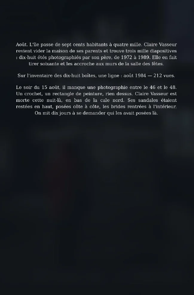 Quatrième de couverture de &laquo;&nbsp;La Marée d’août&nbsp;&raquo;